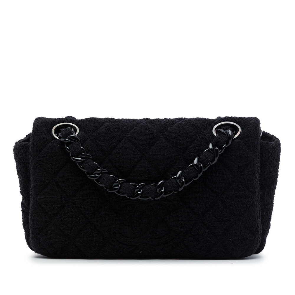 Pre-Loved Chanel CC Quilted Terry Cloth Flap